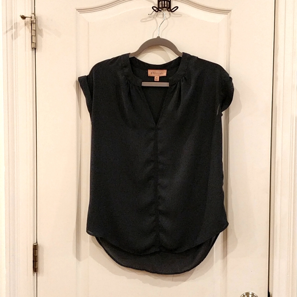 Philosophy Semi-Sheer Short Sleeve Top